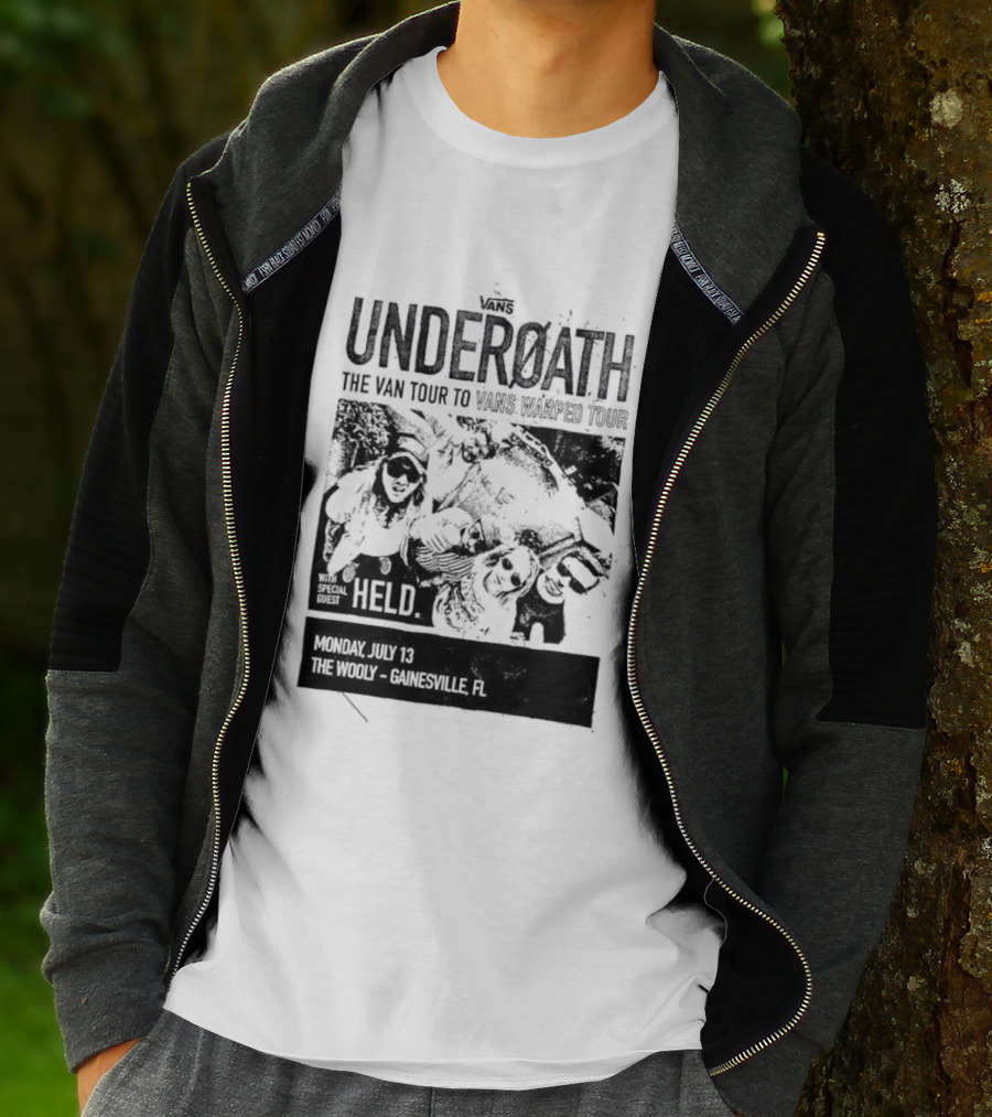 Underoath The Van Tour To 2026 Warped Tour Monday July 13 The Wooly Gainesville FL T-Shirt
