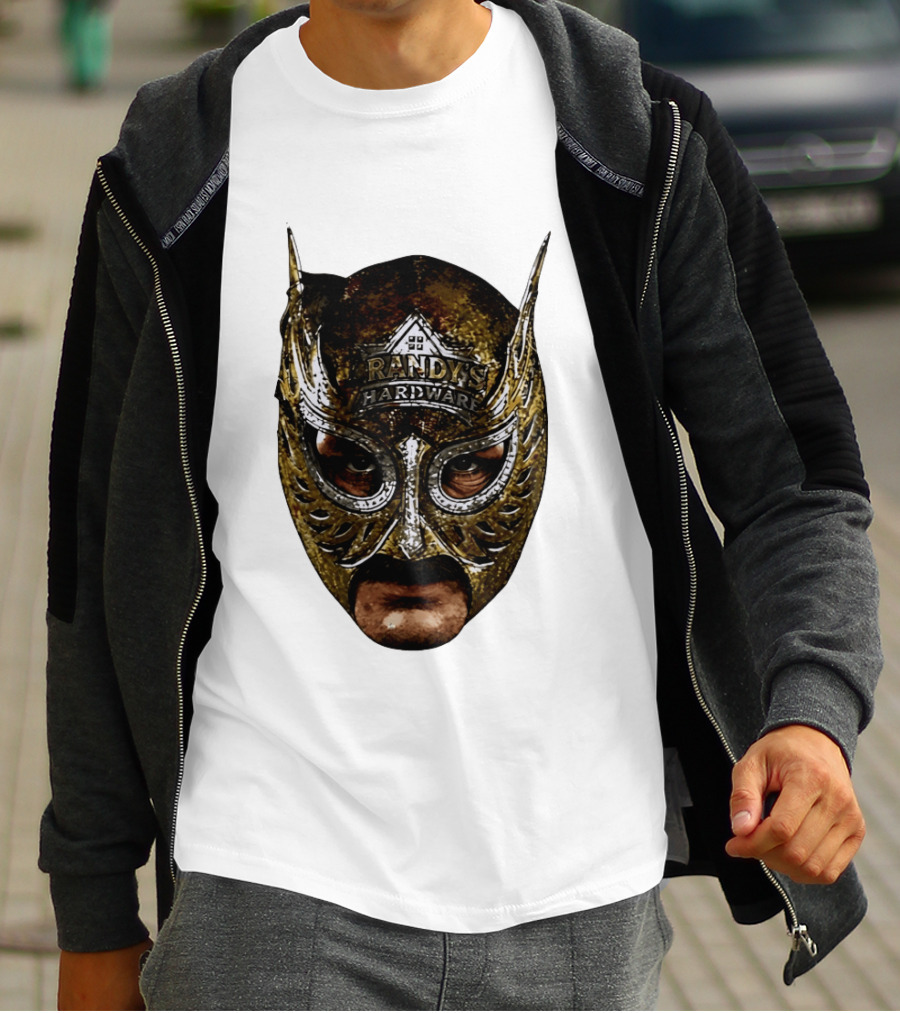 Randy's Hardware Luchador Mask Metallic Gold T-Shirt