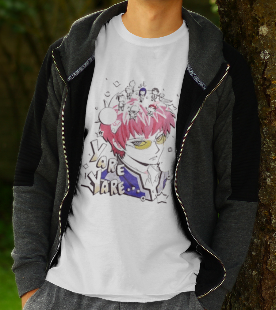 Yare Yare Saiki Kusuo The Disastrous Life Of Saiki K Anime Character Pink Hair Psykickers T-Shirt