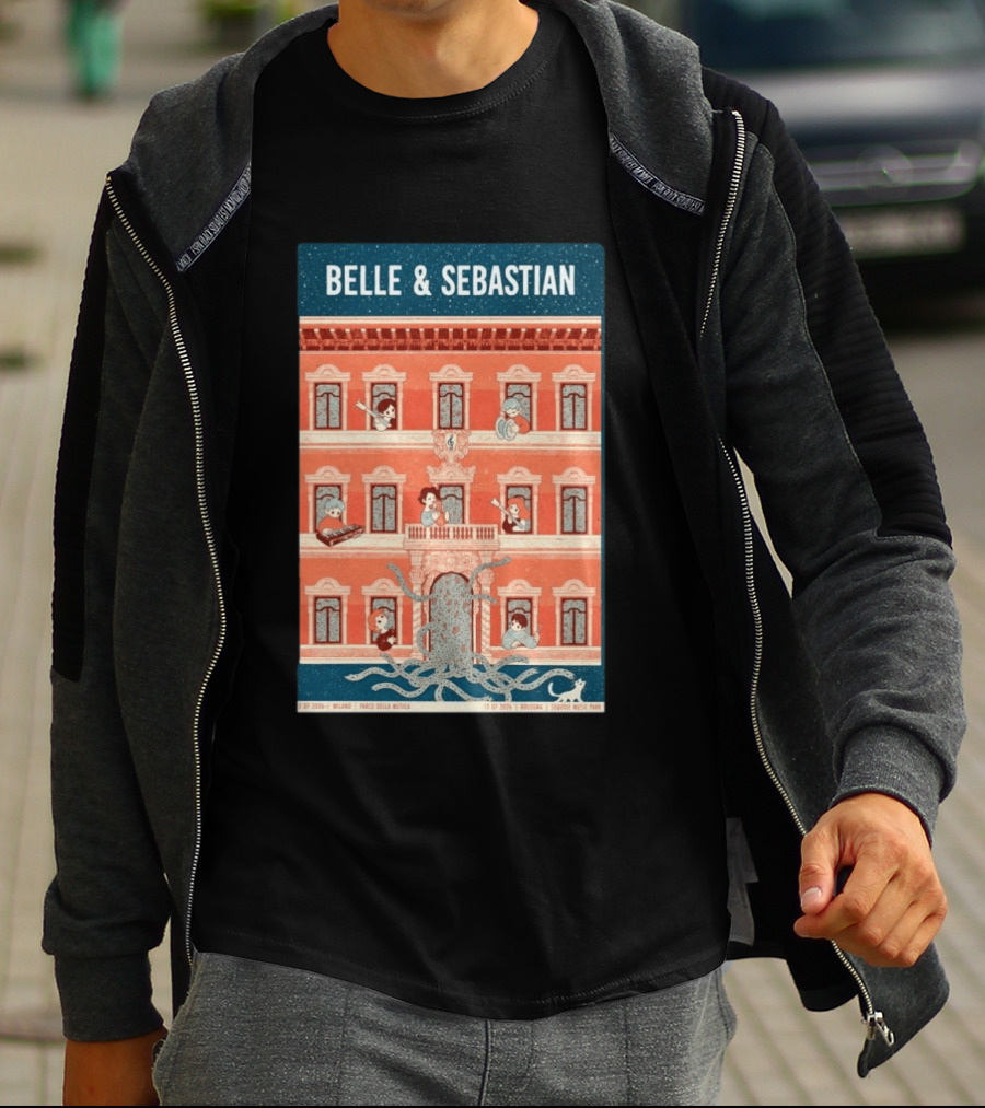 Belle And Sebastian July 12 13 2026 Italy Milan Bologna Tour Parco Della Musica Sonic Music Park T-Shirt