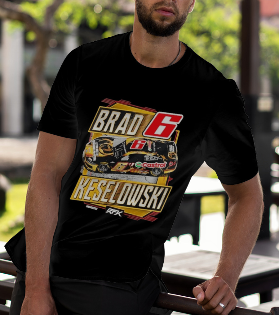 Brad Keselowski RFK Racing NASCAR Castrol Number 6 T-Shirt
