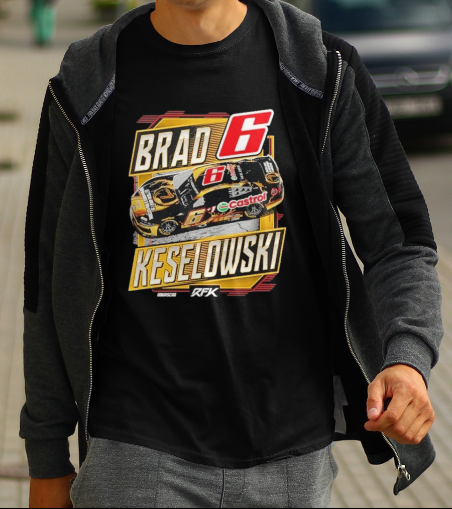 Brad Keselowski RFK Racing NASCAR Castrol Number 6 T-Shirt