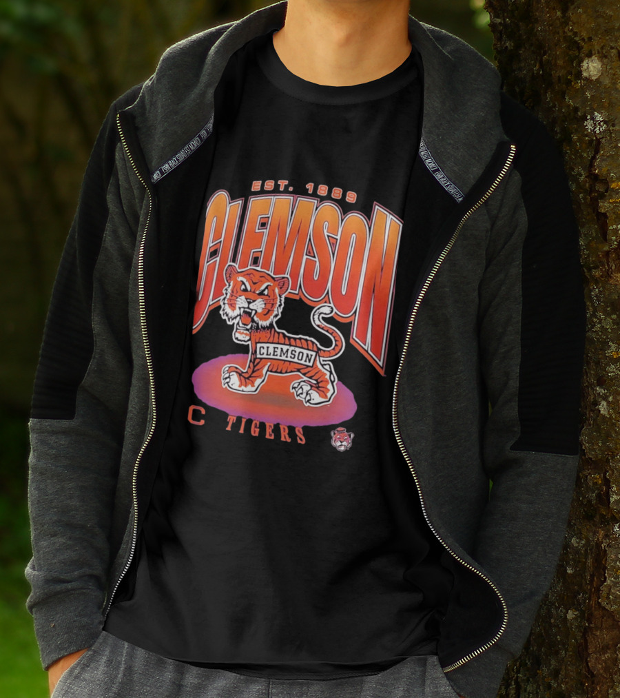 Clemson Tigers Est 1889 Iconic Clemson Football Tiger T-Shirt