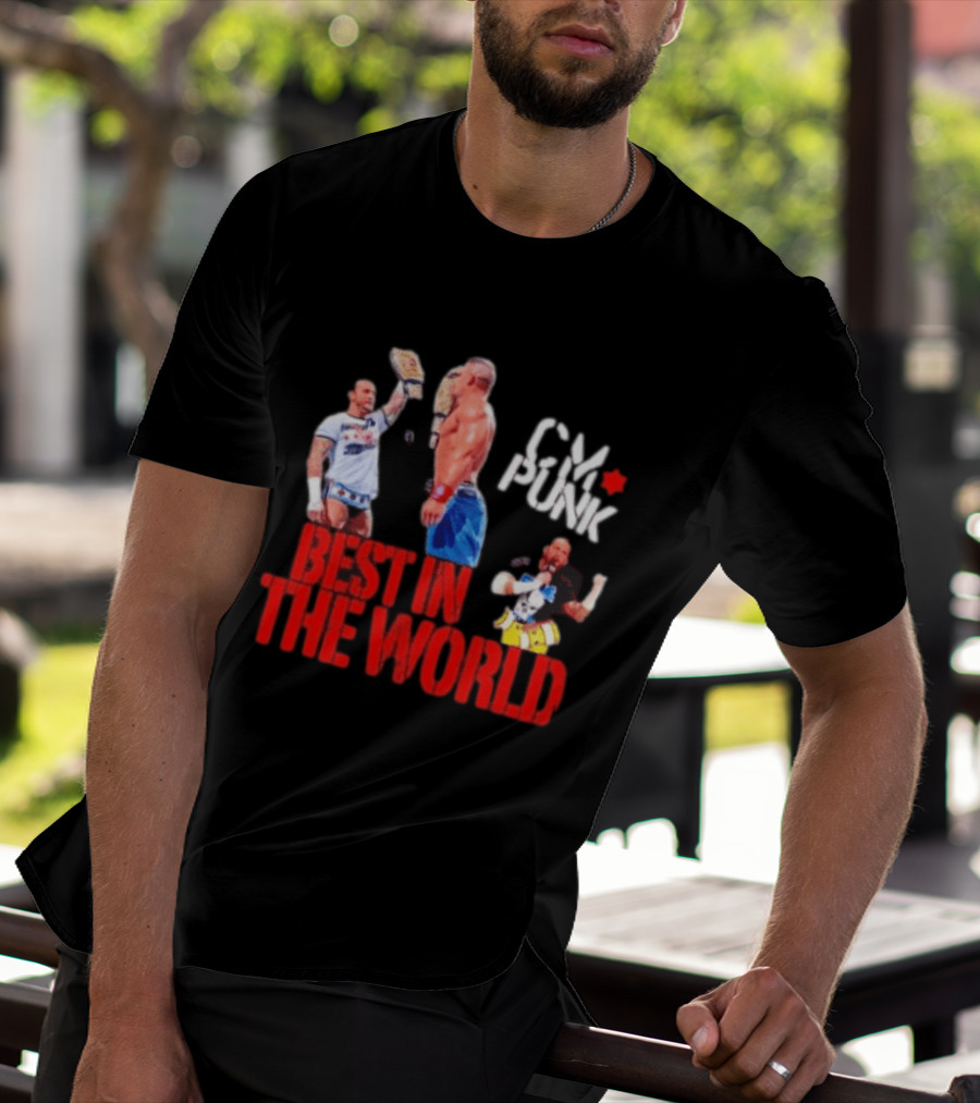 CM Punk WWE Best In The World Collage Wrestling T-Shirt