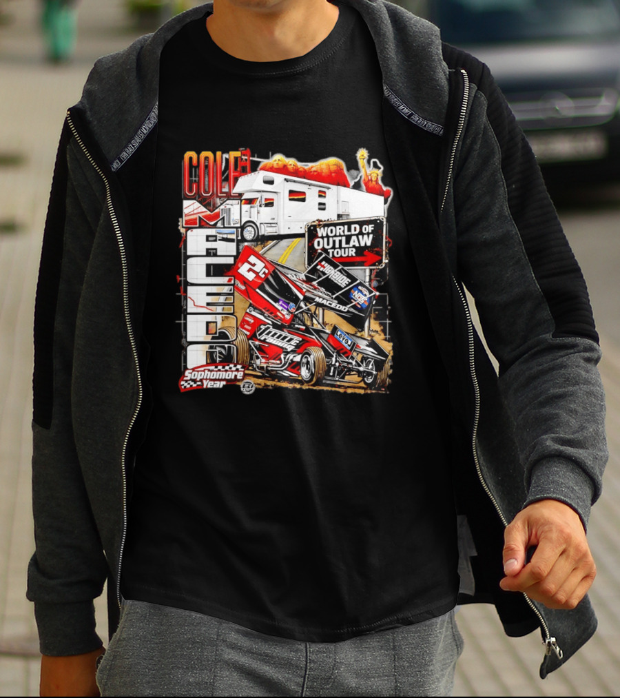 Cole Macedo World Of Outlaw Tour 2C Racing Sophomore Year T-Shirt
