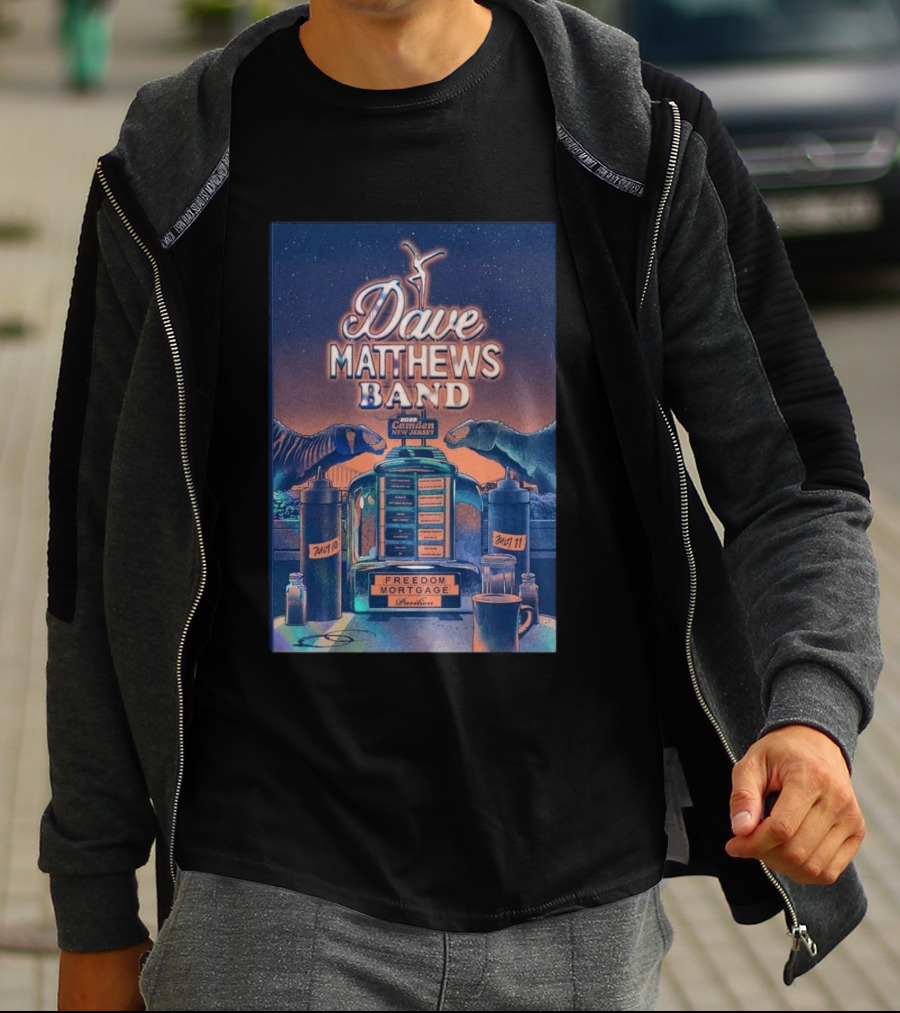 Dave Matthews Band Camden New Jersey July 10 And 11 2026 Freedom Mortgage Pavilion T-Shirt