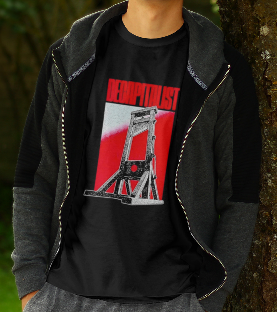 Decapitalist Guillotine Red Anti Capitalism T-Shirt