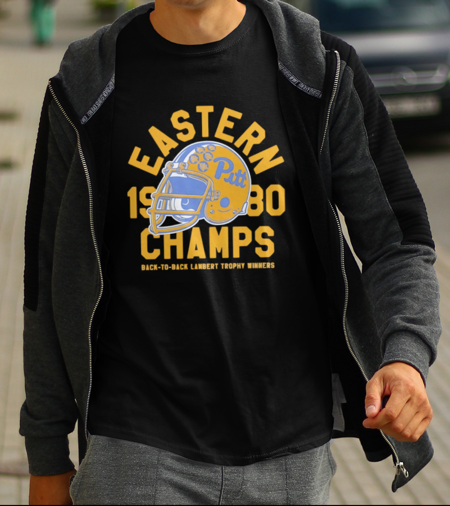 Eastern 1980 Champs Pitt Back To Back Lambert Trophy Winners Football Helmet T-Shirt