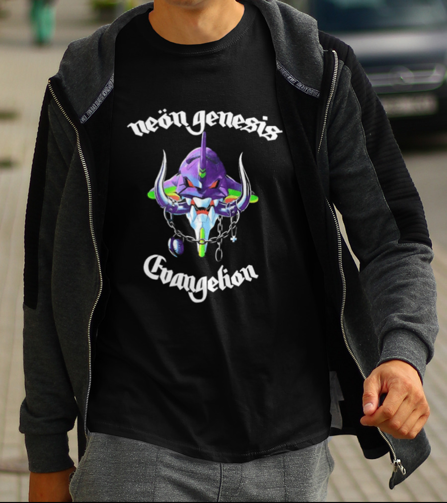 Neon Genesis Evangelion Unit 01 God's In His Heaven All's Right With The World Two Sided T-Shirt