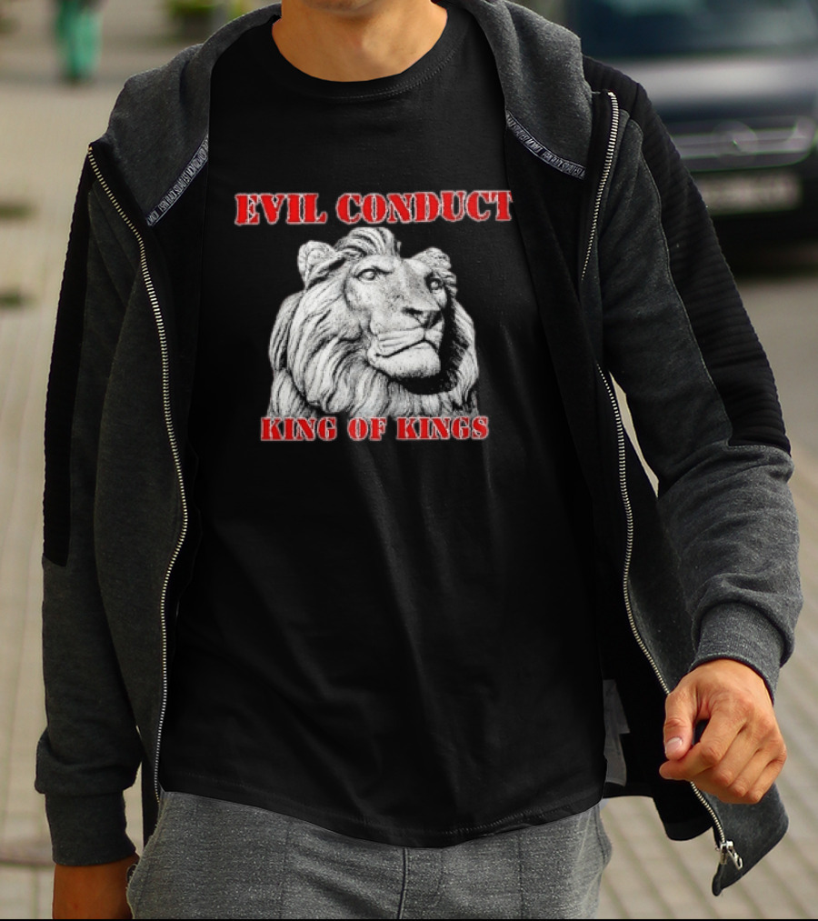 Evil Conduct King Of Kings Lion Oi Punk Skinhead T-Shirt