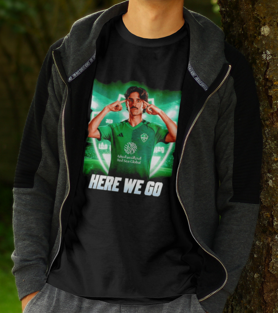 Francisco Trincão Al Ahli Transfer Here We Go Green Jersey T-Shirt