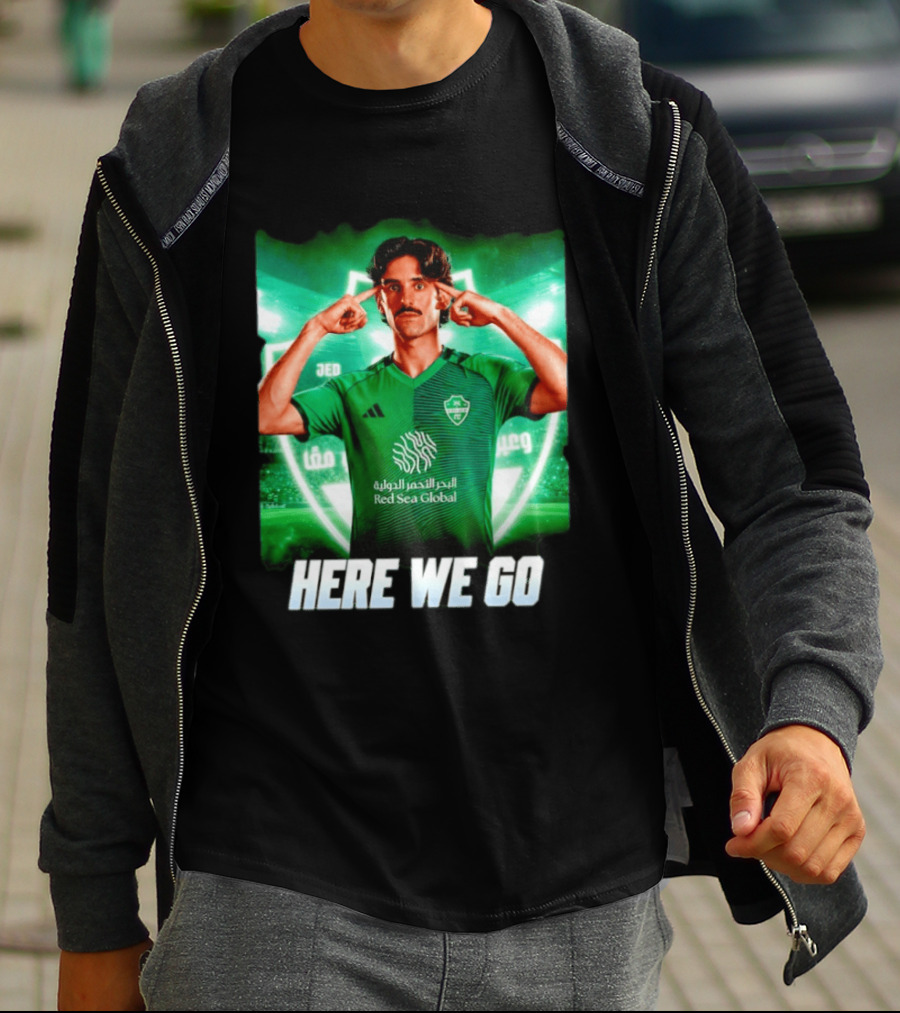 Francisco Trincão Al Ahli Transfer Here We Go Green Jersey T-Shirt
