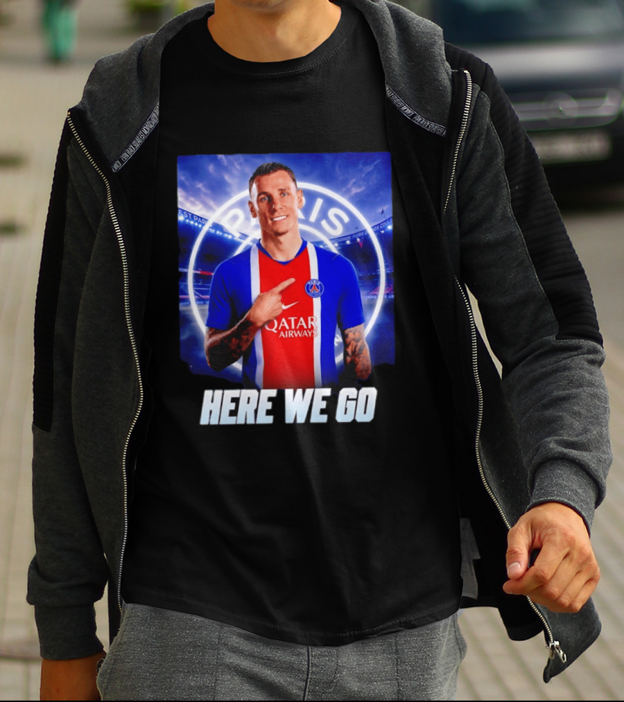 Lucas Digne Paris Saint Germain Transfer Announcement Here We Go T-Shirt