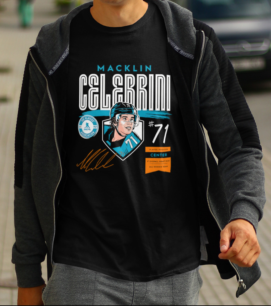 Macklin Celebrini NHLPA Player Association 71 T-Shirt