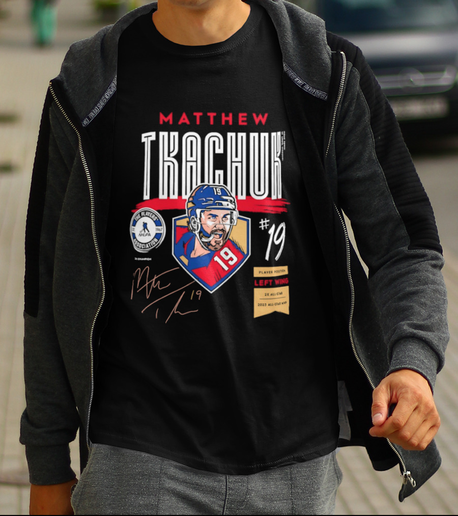 Matthew Tkachuk No19 Florida Panthers Left Wing Hockey Player T-Shirt