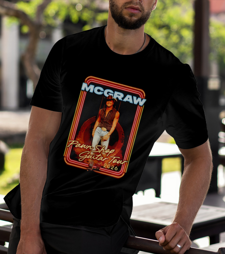 McGraw 2026 Pawn Shop Guitar Tour Country Music T-Shirt