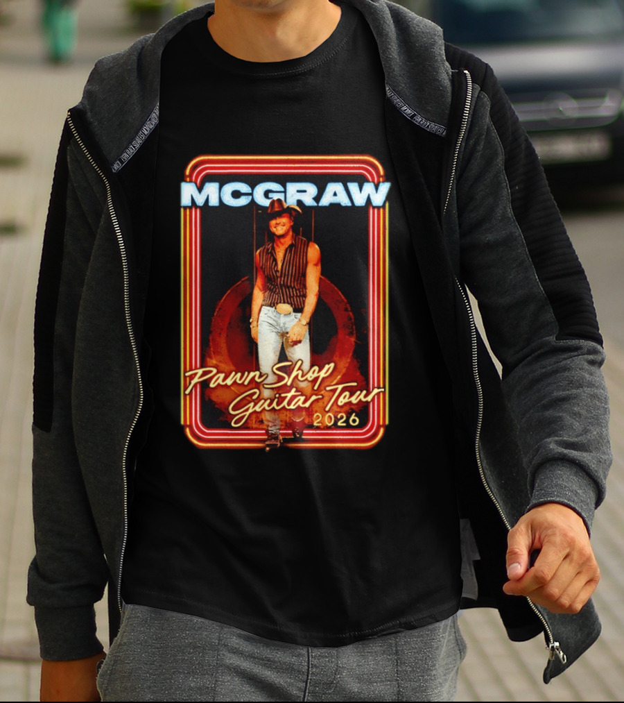 McGraw 2026 Pawn Shop Guitar Tour Country Music T-Shirt