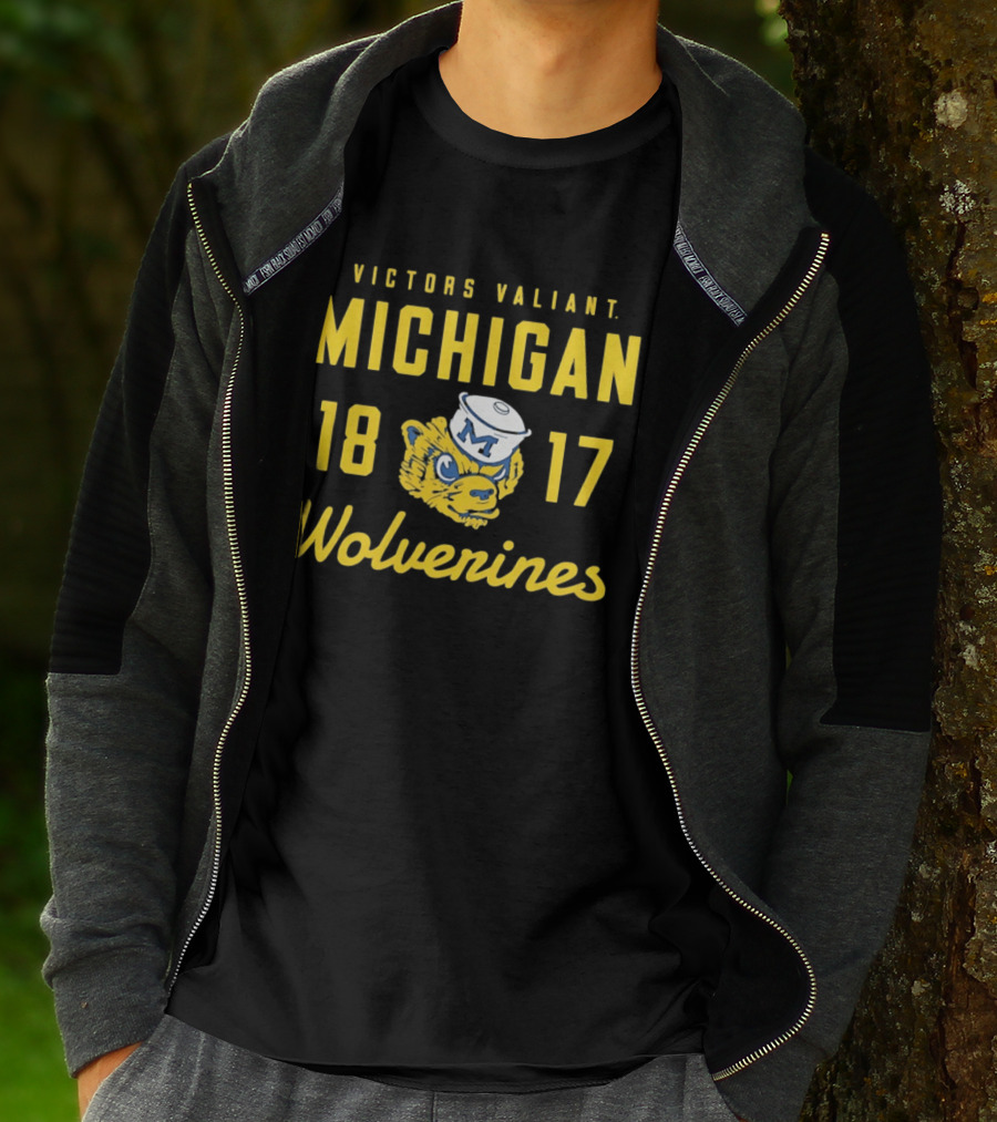 Michigan Wolverines Victors Valiant 1817 Wolverine Head T-Shirt