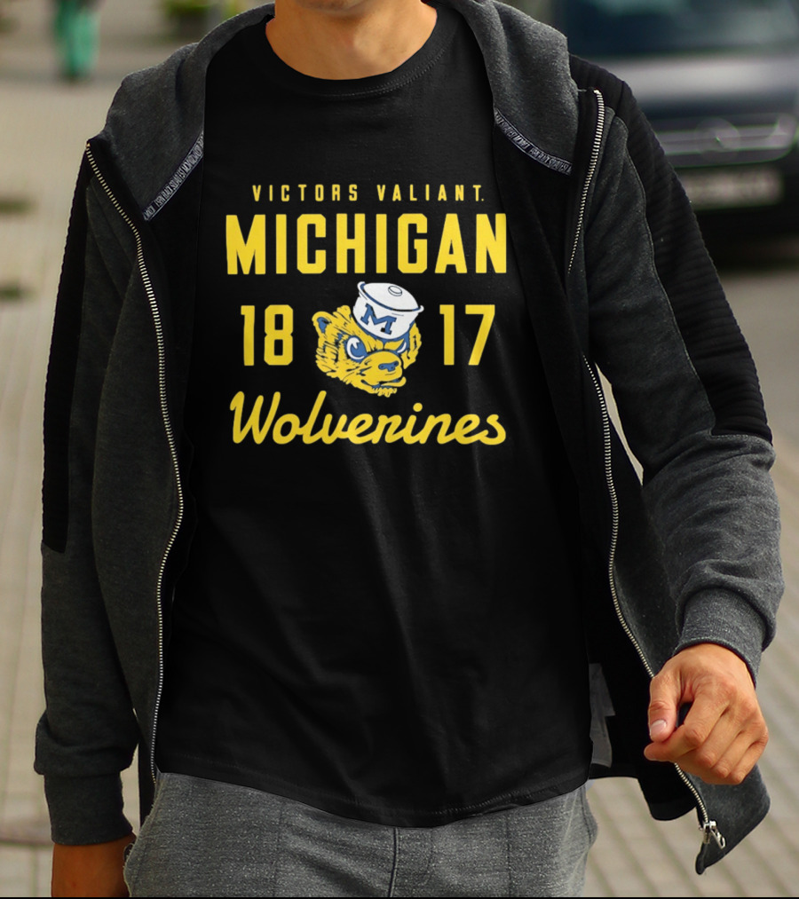 Michigan Wolverines Victors Valiant 1817 Wolverine Head T-Shirt