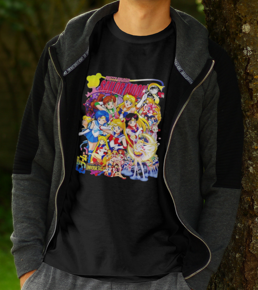 Pretty Soldier Sailor Moon Universal Studios Japan Anime Characters T-Shirt