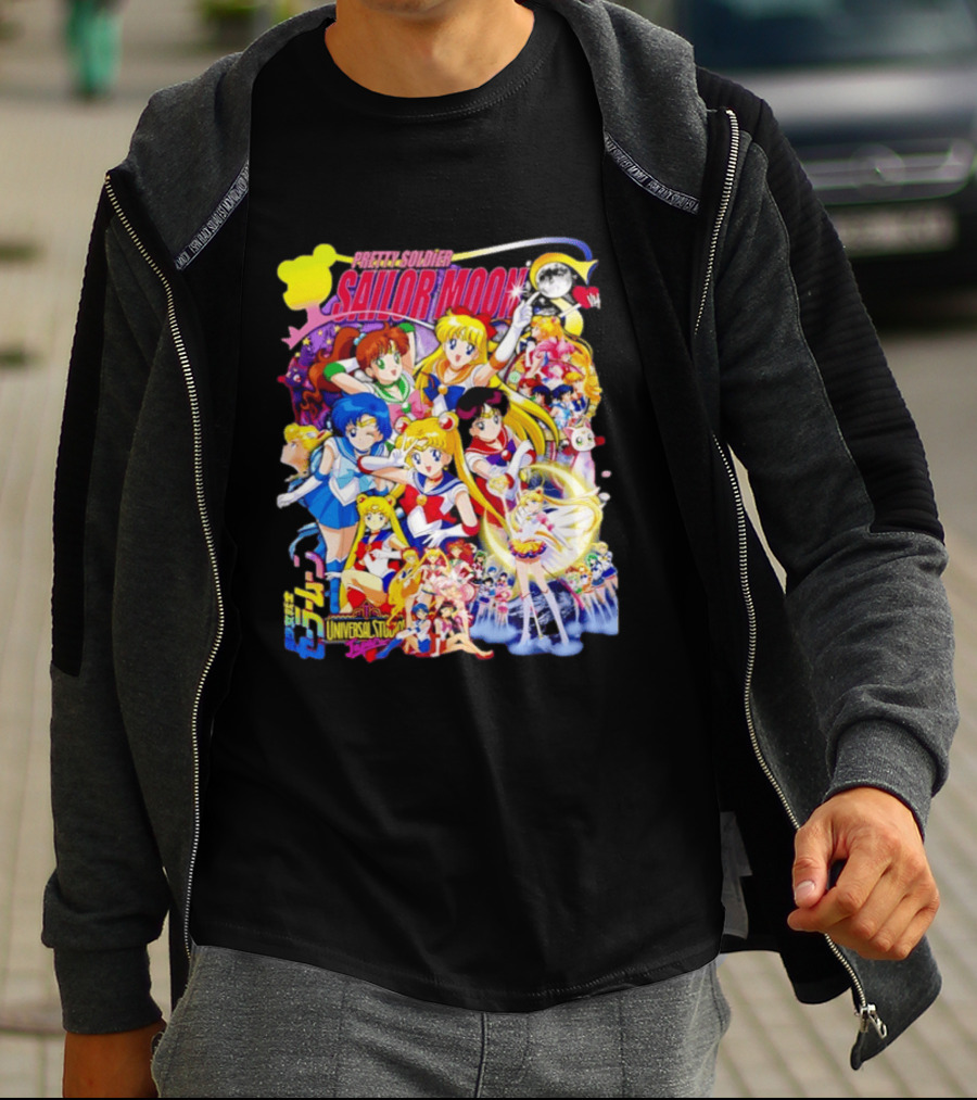 Pretty Soldier Sailor Moon Universal Studios Japan Anime Characters T-Shirt