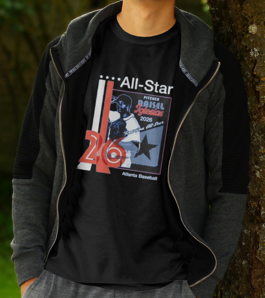 Raisel Iglesias Pitcher 2026 MLB First Time All Star Atlanta Baseball T-Shirt