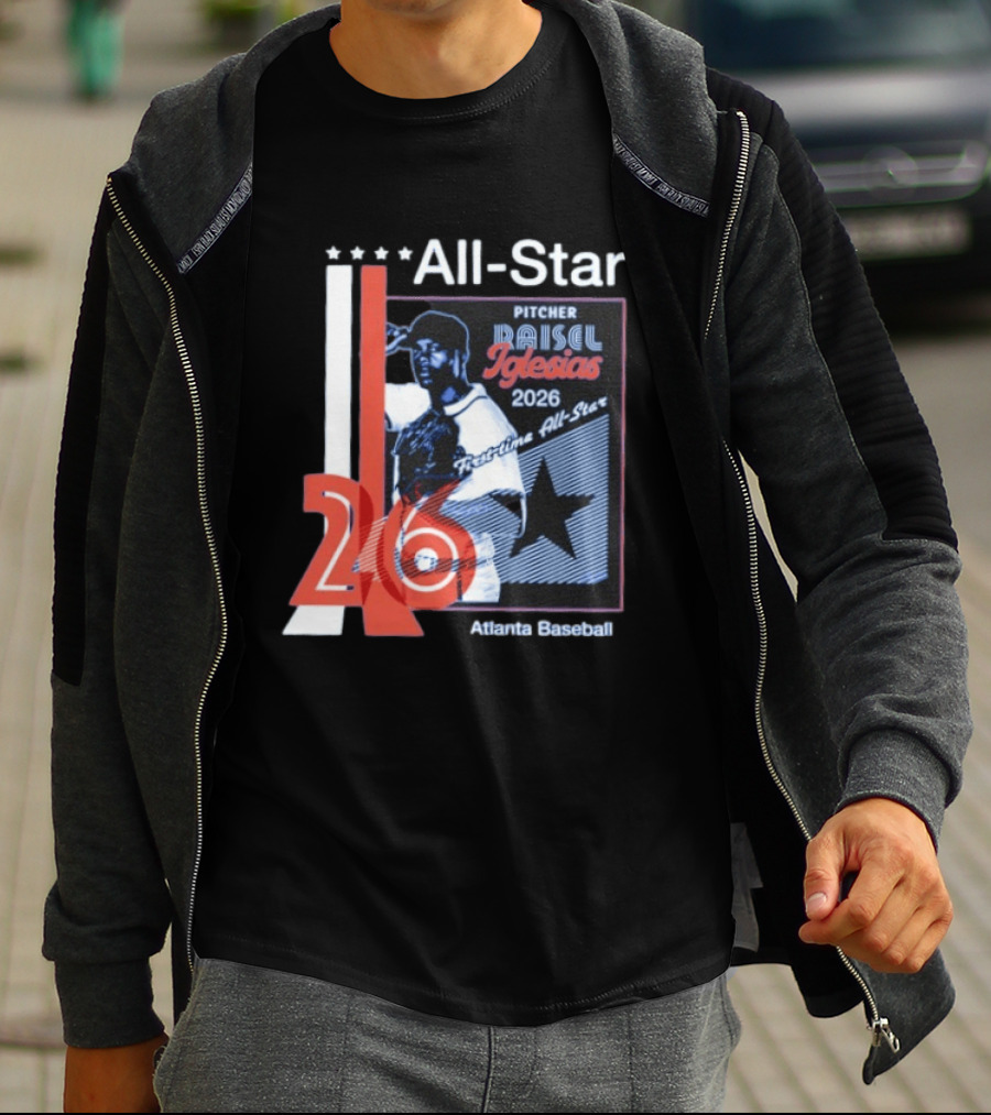 Raisel Iglesias Pitcher 2026 MLB First Time All Star Atlanta Baseball T-Shirt