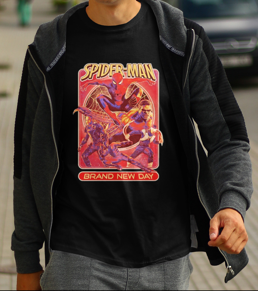 Spider Man Brand New Day With Superheroes And Villains T-Shirt