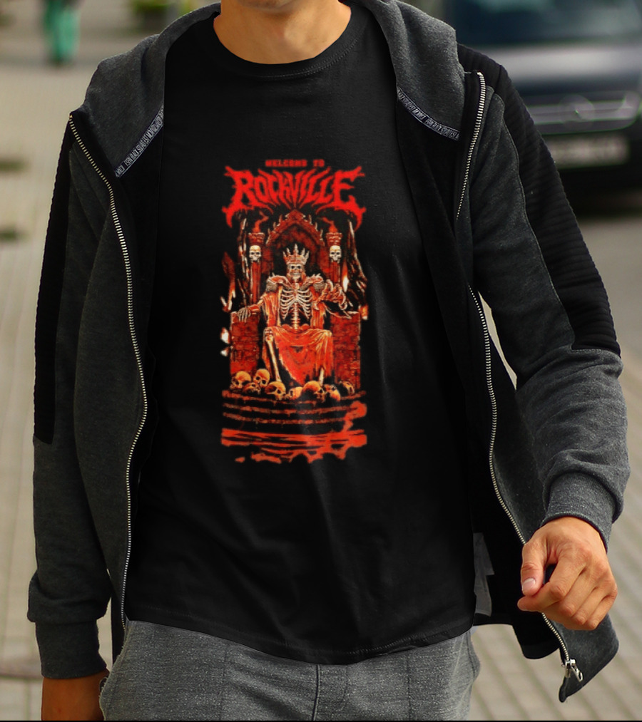 Welcome To Rockville Skeleton King On Throne Festival T-Shirt