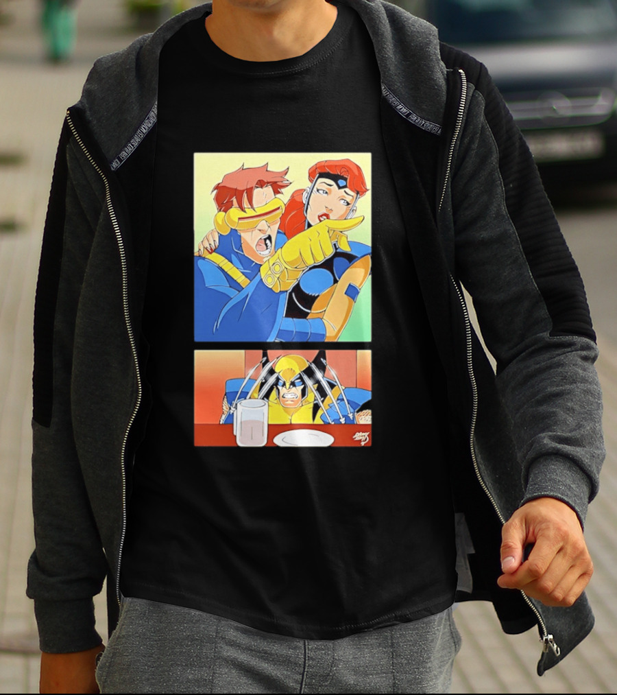 Wolverine Cyclops Jean Grey X Men Meme Classic Comic Panel T-Shirt