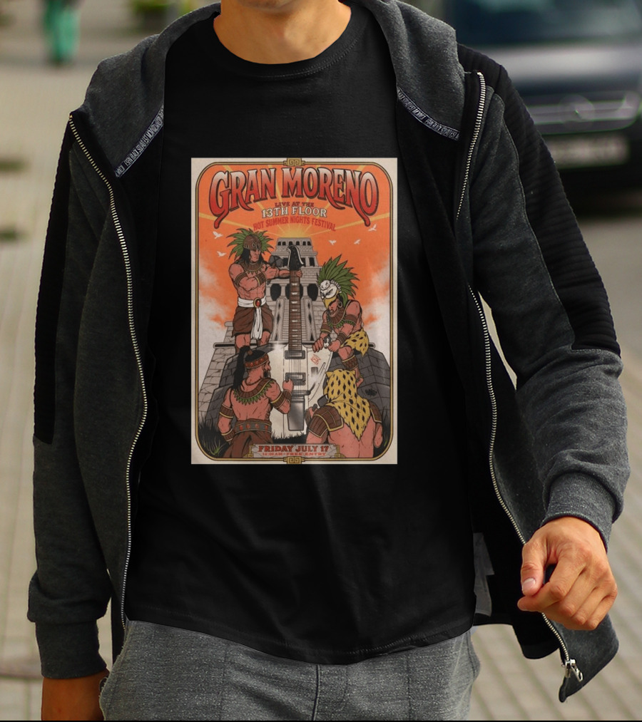 GRAN MORENO Live At The 13th Floor Hot Summer Nights Festival Friday July 17 T-Shirt