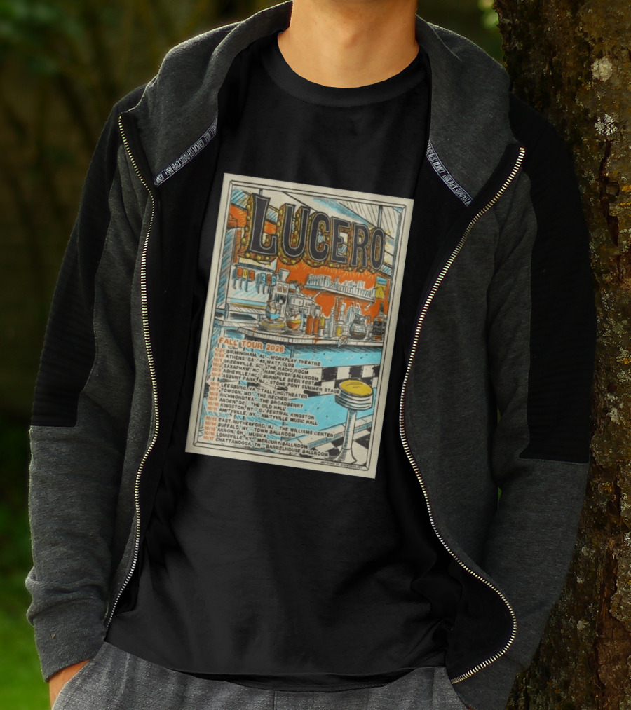 LUCERO Fall Tour 2026 Concert Dates And Venues T-Shirt