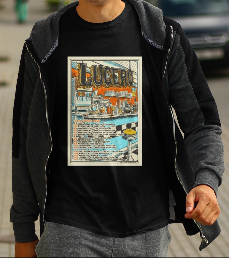 LUCERO Fall Tour 2026 Concert Dates And Venues T-Shirt