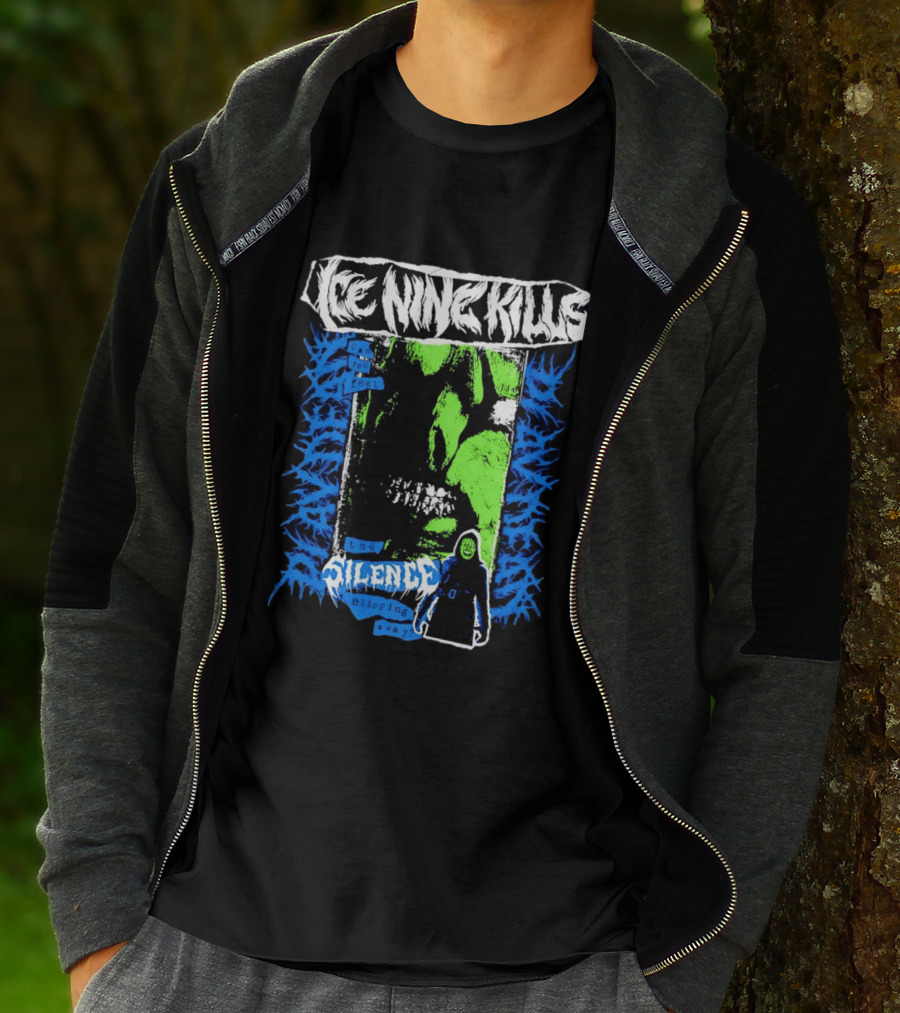 Ice Nine Kills Can You Feel The Silence Slipping Away Horror Themed Psychedelic T-Shirt