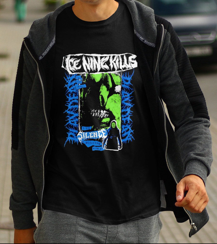 Ice Nine Kills Can You Feel The Silence Slipping Away Horror Themed Psychedelic T-Shirt