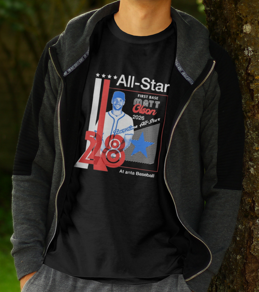 Matt Olson 2026 Four Time All Star Atlanta Baseball 28 First Base T-Shirt