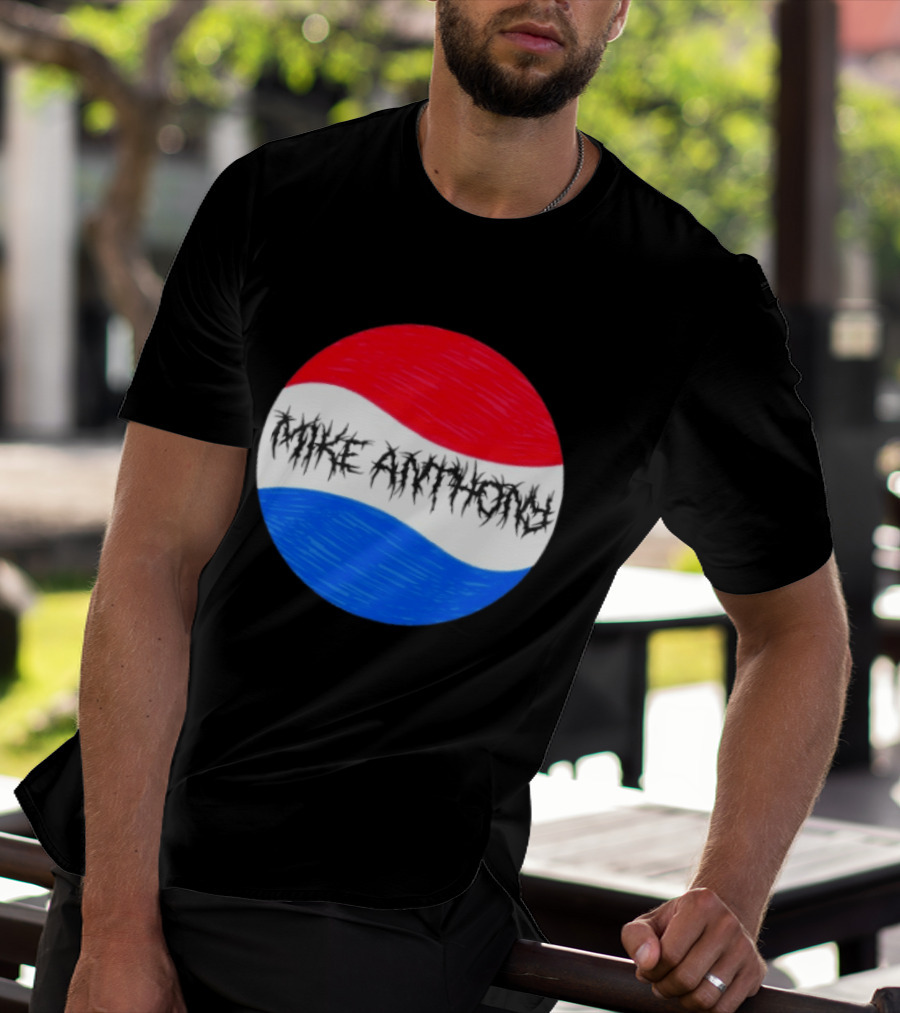 Mike Anthony Pepsi Symbol Bold Text Classic Circle T-Shirt