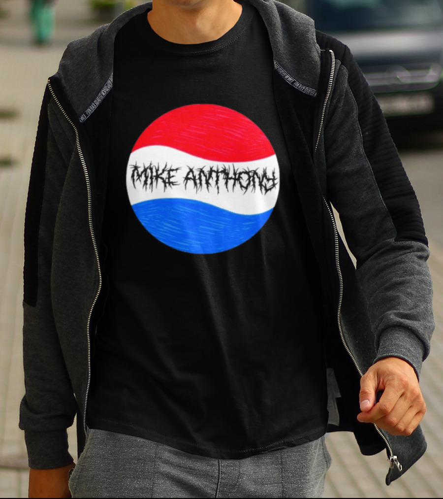 Mike Anthony Pepsi Symbol Bold Text Classic Circle T-Shirt