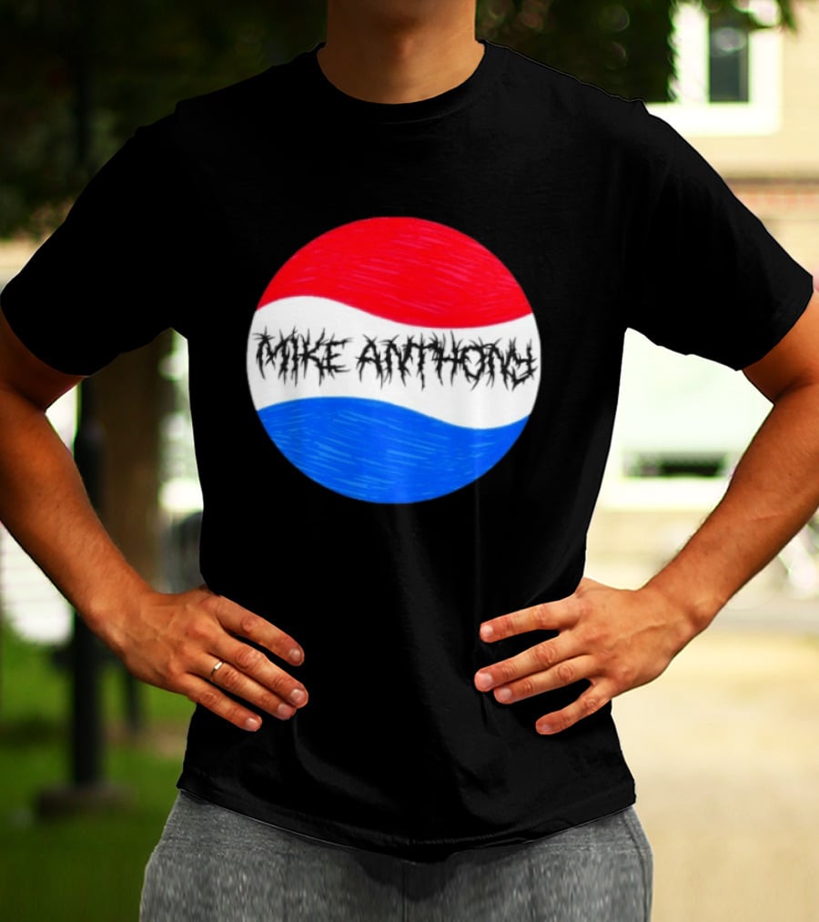 Mike Anthony Pepsi Symbol Bold Text Classic Circle T-Shirt
