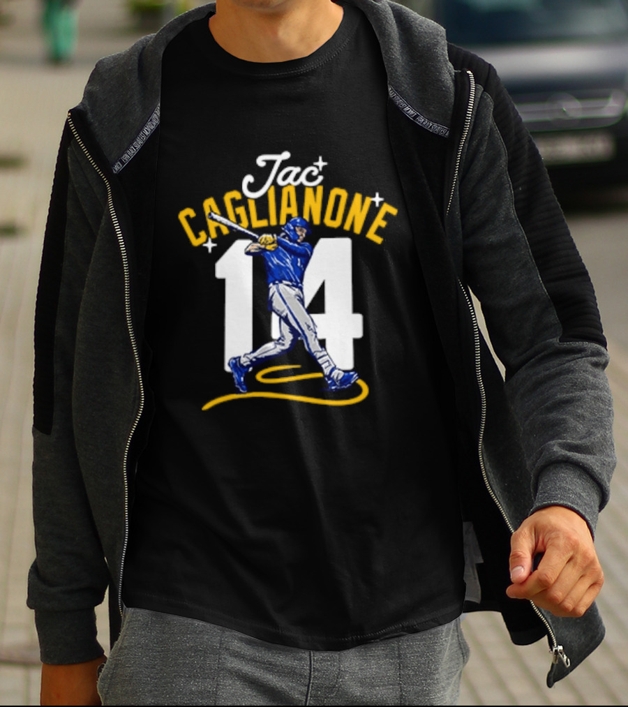 Jac Caglianone No 14 Kansas City Royals Baseball Player Action T-Shirt