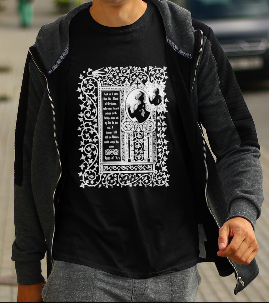 Joan Of Arc Maid Of Orleans Historical Figure Medieval Armor French Heroine Knights Courage Ornate Frame T-Shirt