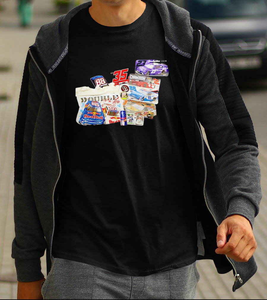 NASCAR Bubba Wallace Red Bull Racing 88 Double Champion 35 Collection T-Shirt