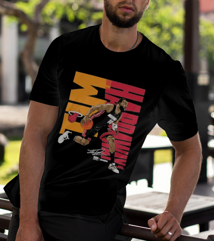 2026 NBA Tim Hardaway Jr Miami Heat Basketball Player Action T-Shirt