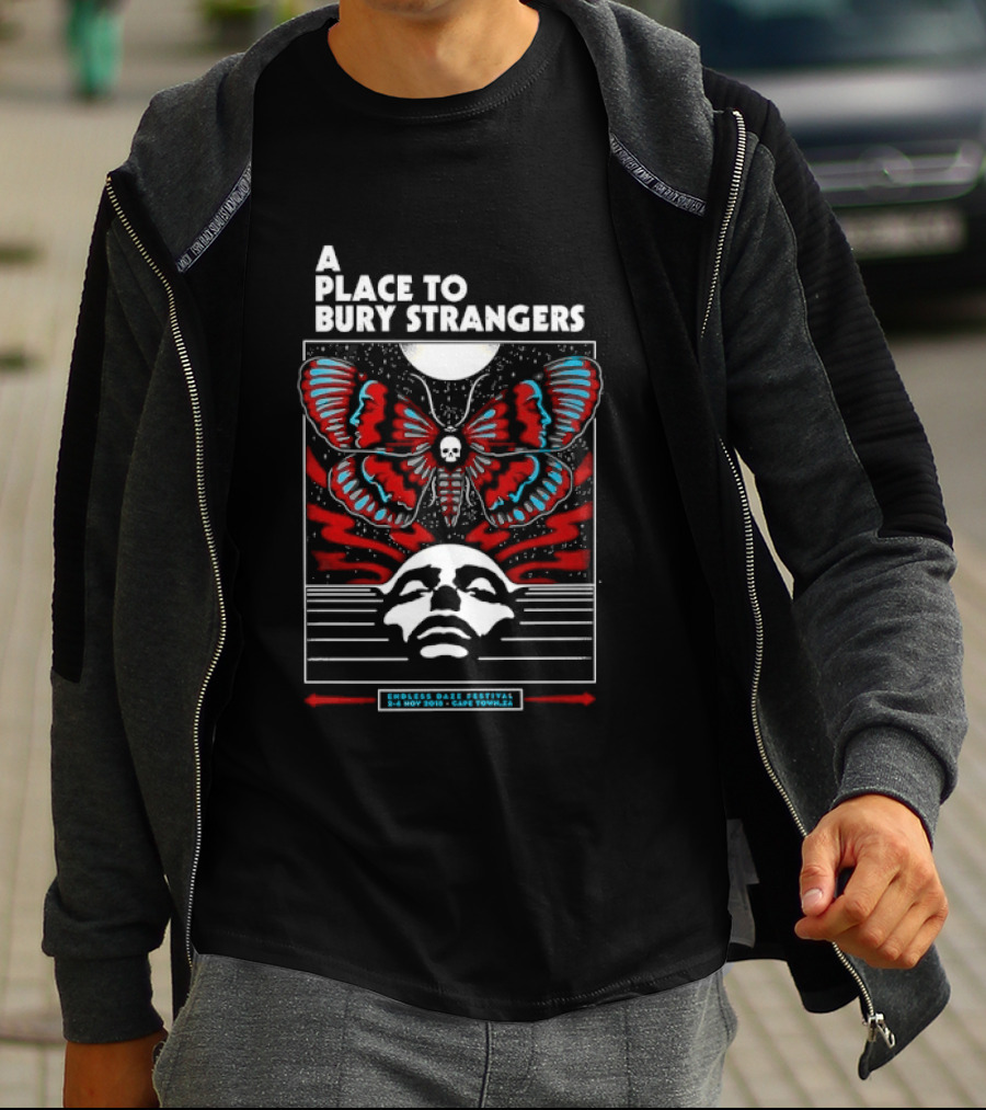 A Place To Bury Strangers Endless Daze Festival Cape Town Butterfly T-Shirt