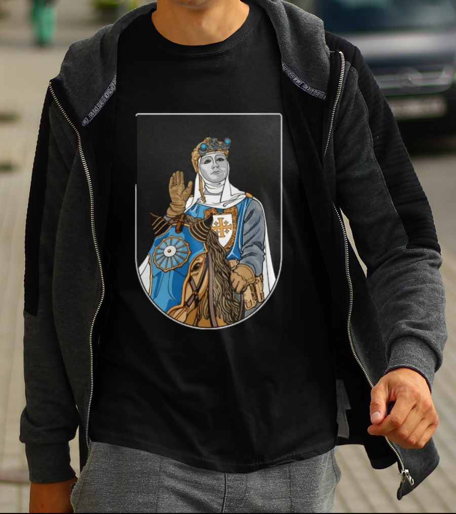 Baldwin IV Of Jerusalem Tactical Knight Crusader Armor And Helmet Medieval T-Shirt