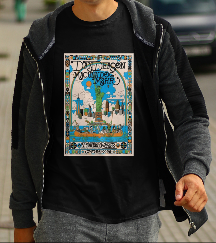 Dan Deacon Macula Dog MSHR Pioneer Works July 31 2026 New York City T-Shirt