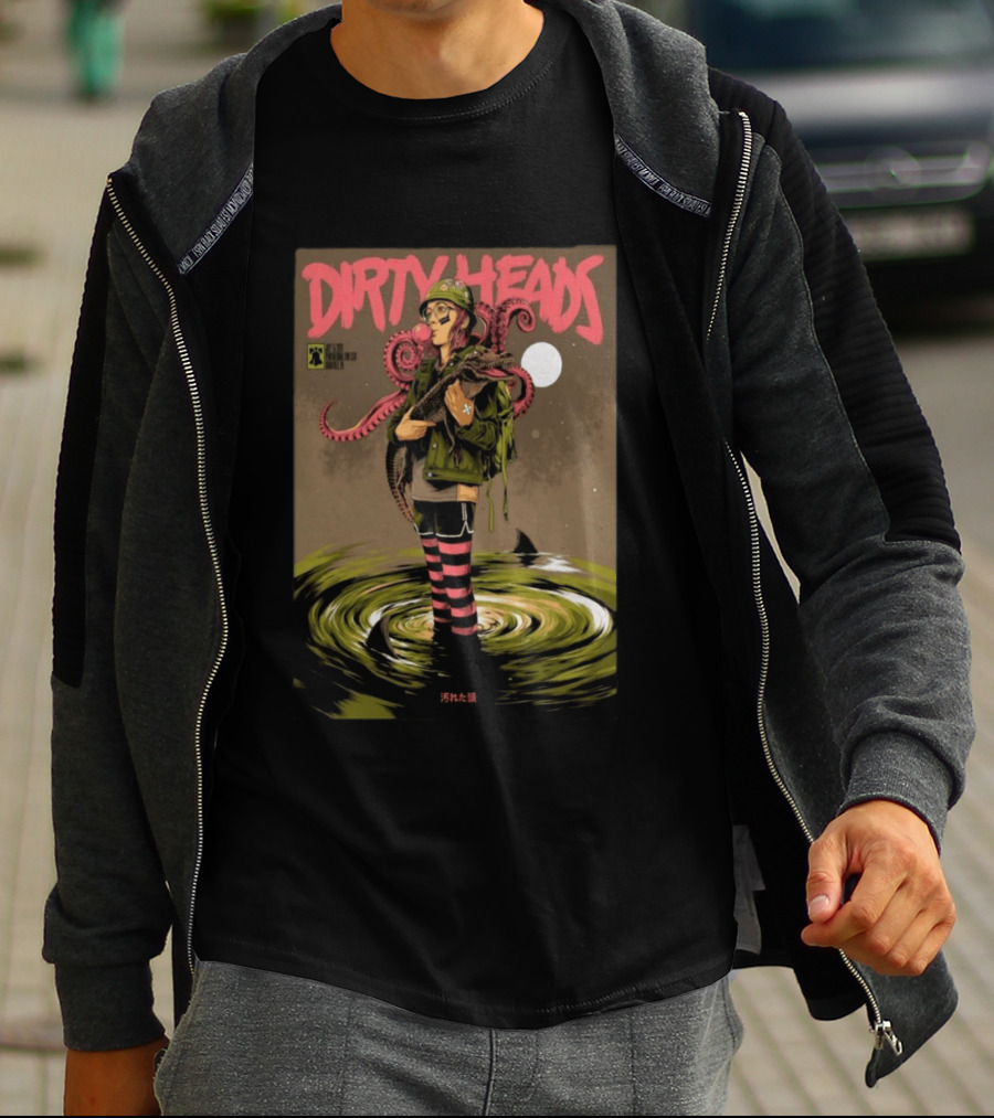 Dirty Heads Jul 15 2026 Hollywood Casino Penn National Race Course Grantville PA Anime Style Octopus T-Shirt