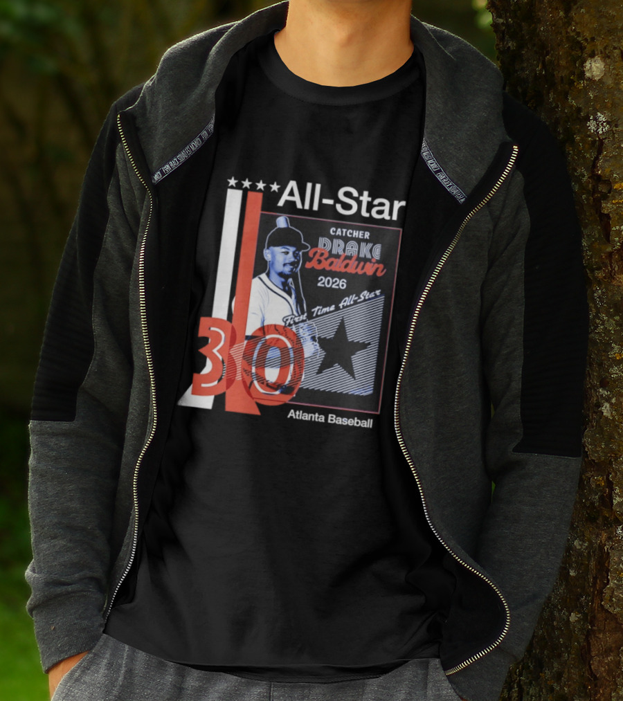 Drake Baldwin 30 Catcher Atlanta Braves 2026 First Time MLB All Star T-Shirt