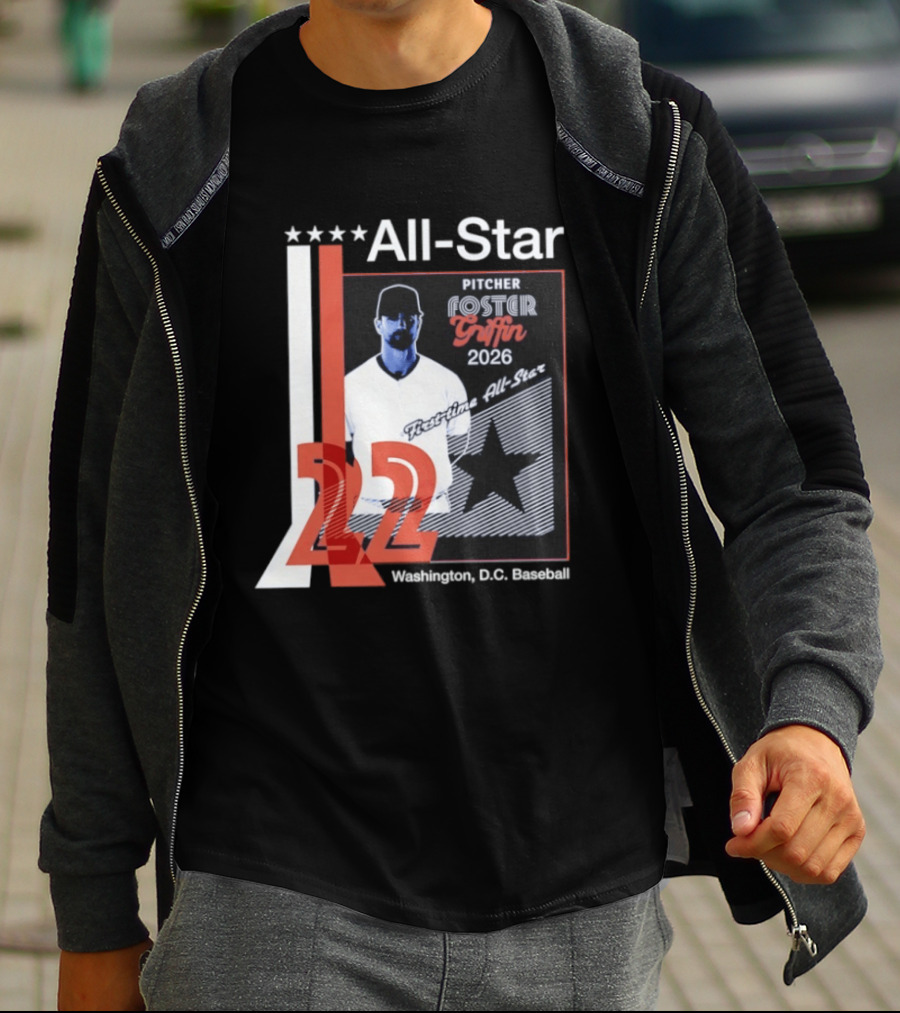 Foster Griffin 2026 First Time All Star Pitcher Washington D.C. Baseball 22 T-Shirt