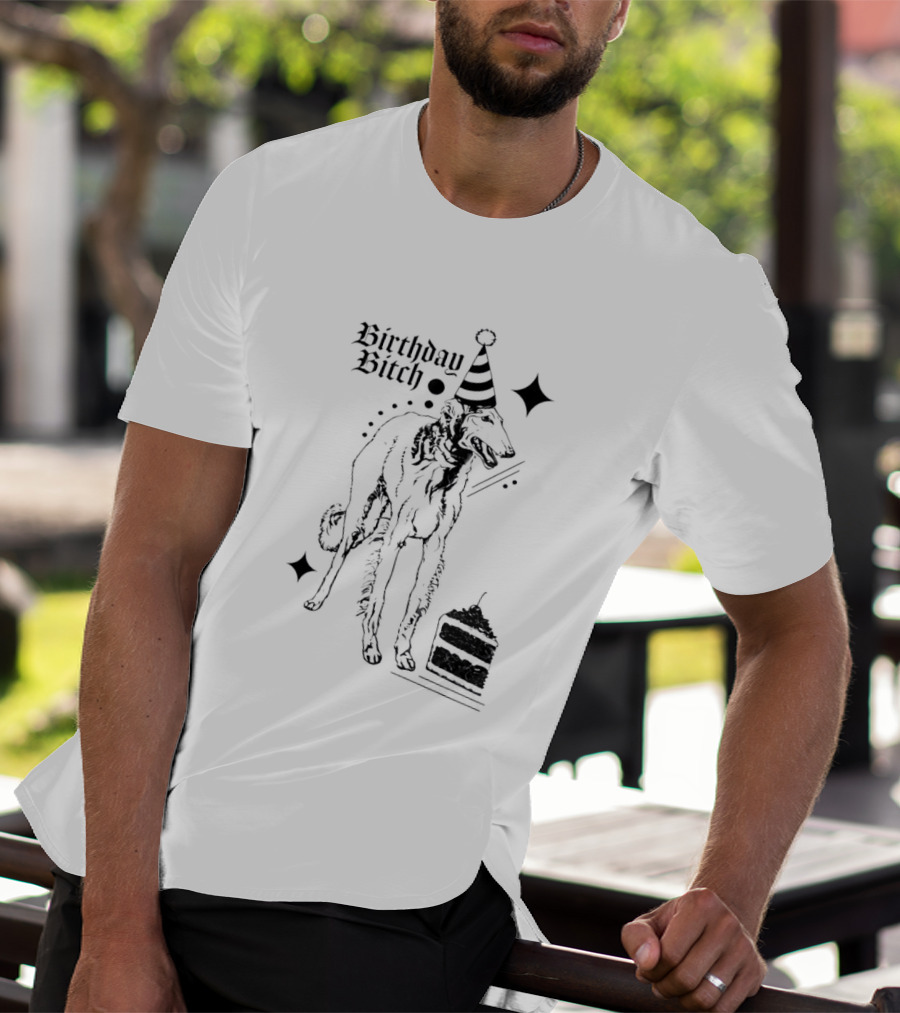 Birthday Bitch Dog Party Hat Cake Celebration Fun T-Shirt